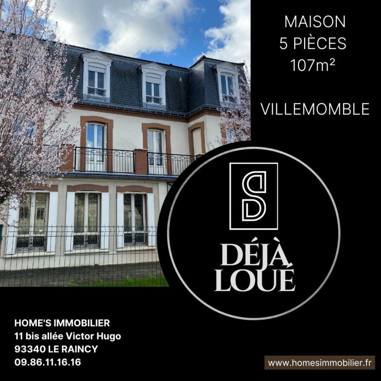 ALT=HOME'S IMMOBILIER Agence immobiliere Le Raincy agence immobiliere Villemomble estimation maison appartement VILLEMOMBLE (3)