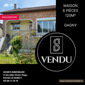 ALT=maison vendu gagny