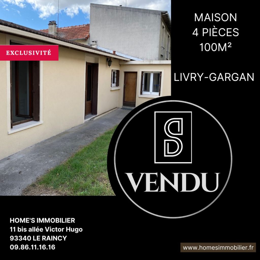 ALT=maison à vendre livry gargan