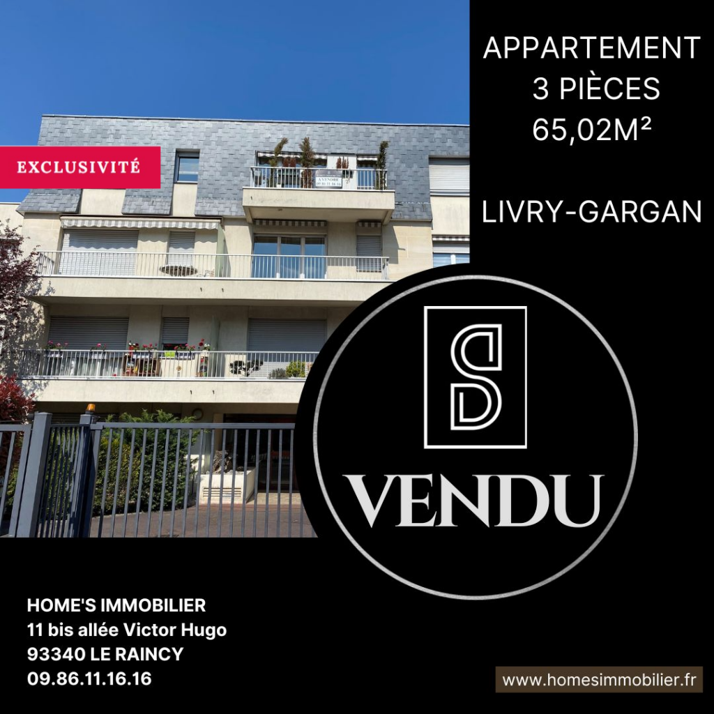ALT=appartement à vendre livry-gargan