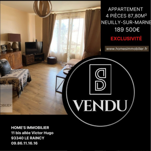 ALT=Appartement vendu neuilly sur marne