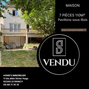 ALT= Maison vendu les pavillons sous bois