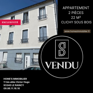 ALT=Appartement vendu clichy sous bois