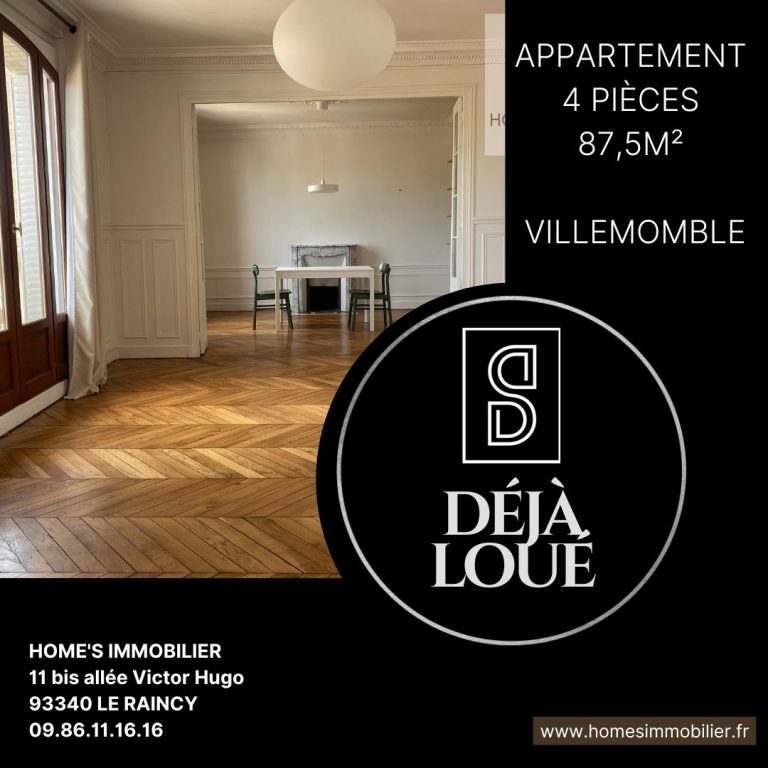 ALT=HOME'S IMMOBILIER Agence immobiliere Le Raincy agence immobiliere Villemomble estimation maison appartement VILLEMOMBLE