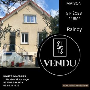 ALT=MAISON 5 PIÈCES 146M² LE RAINCY VENDU