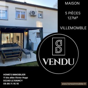 ALT=Maison villemomble vendu HOME'S IMMOBILIER Agence immobilière le raincy